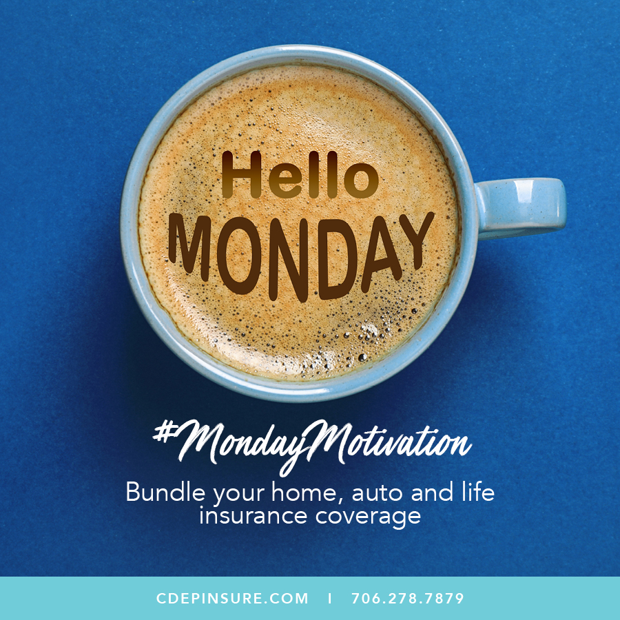 CdepInsurance's tweet image. Consider this your #MondayMotivation to bundle your home, auto and life insurance coverage. Give us a call for a FREE quote!