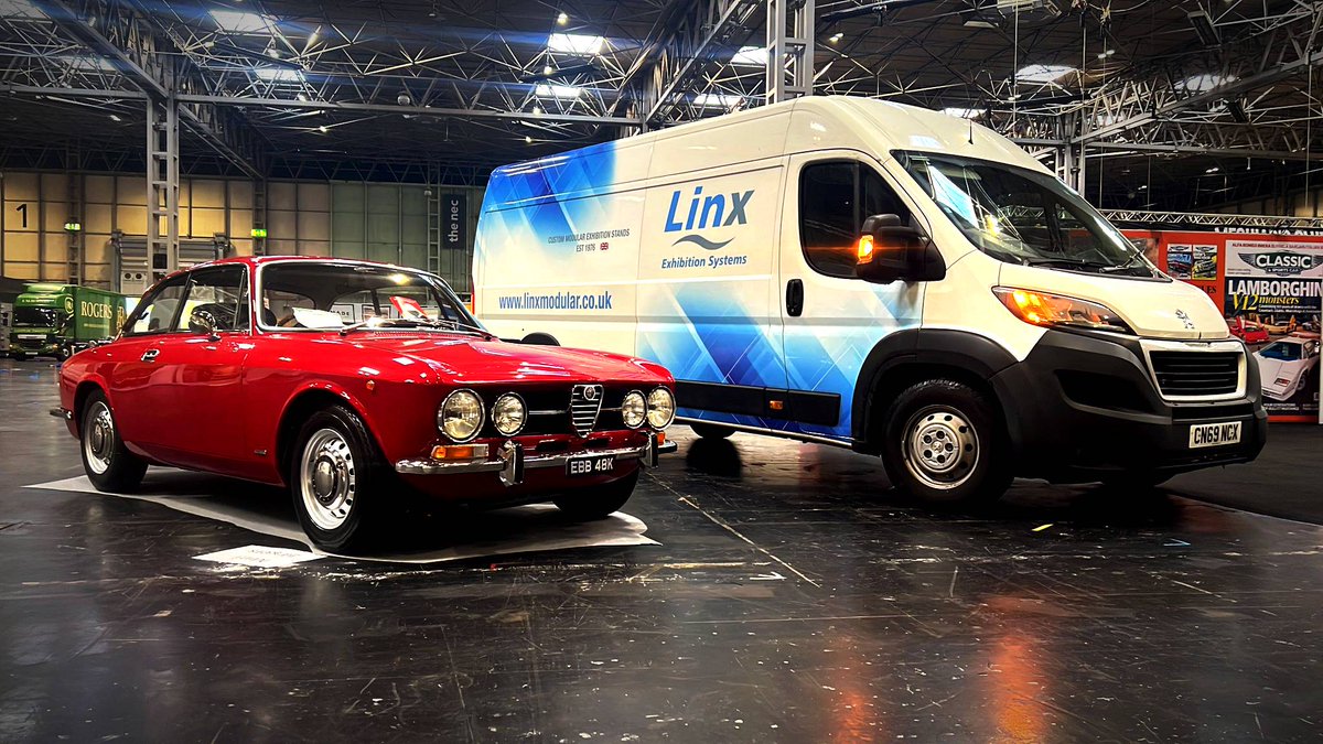 Linx next to Alfa at the breakdown of the classic car show this morning. Just a shame it wasn't in our Alfa blue!  
We thought the photo opportunity was too good to miss out on!  #eventprofs #standbuilders #standbuild #standdesign #linxmodular #custommodular