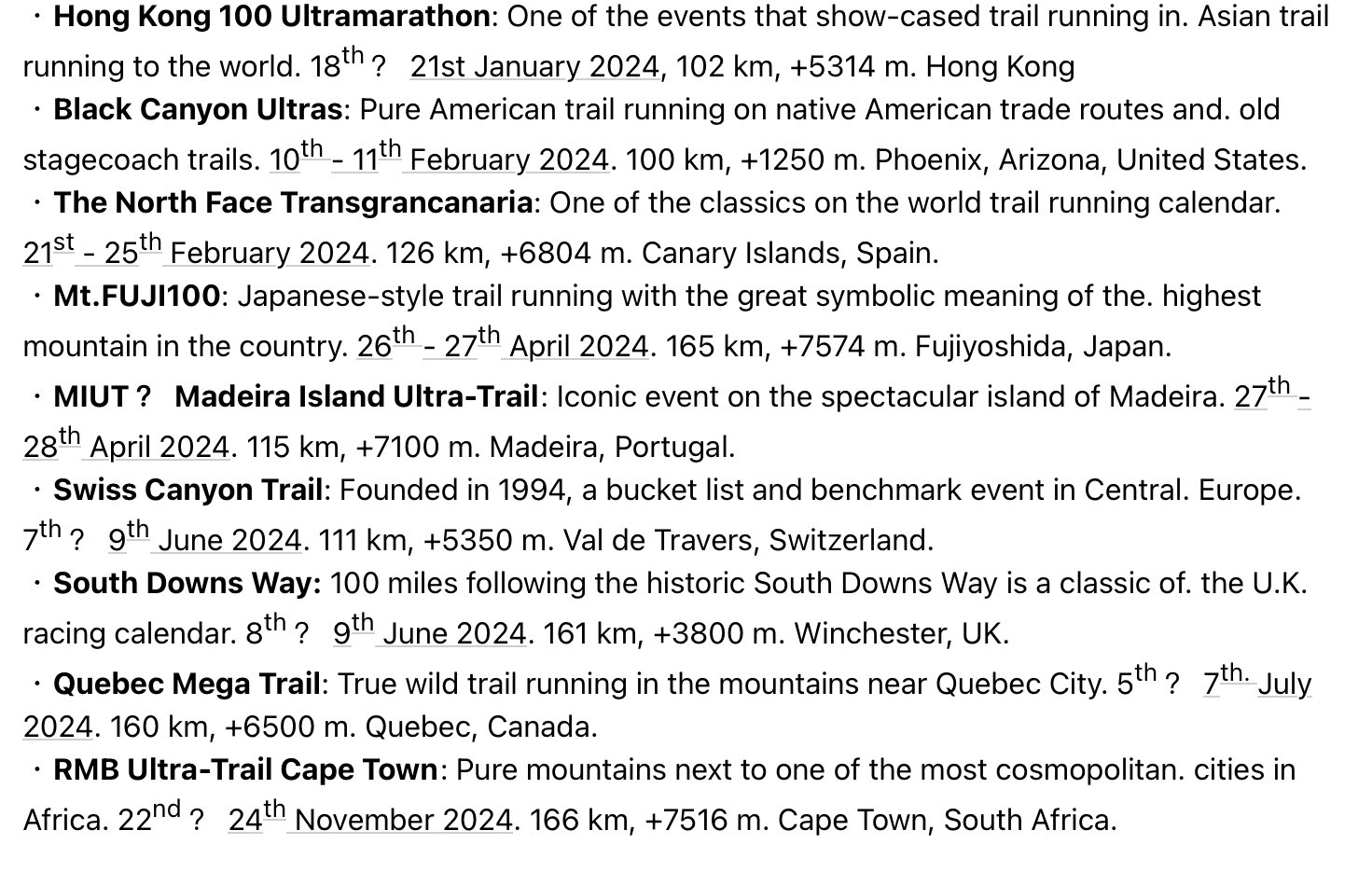 Ultramarathon Calendar 2025 Sara Wilone