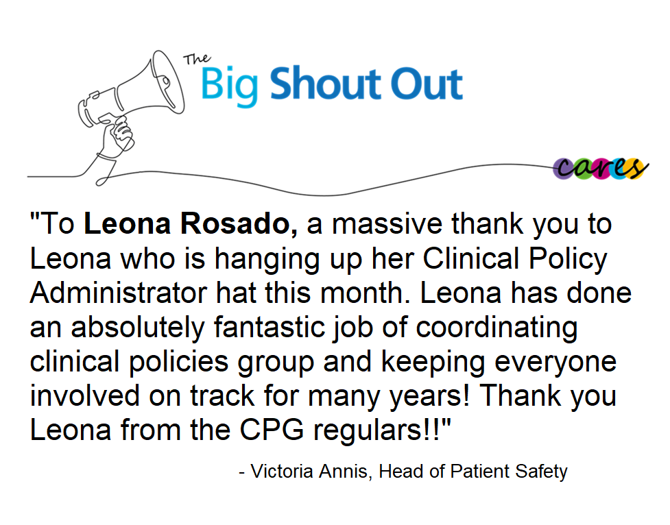 A huge congratulations to Leona for her Big Shout Out this week! 🤩👏