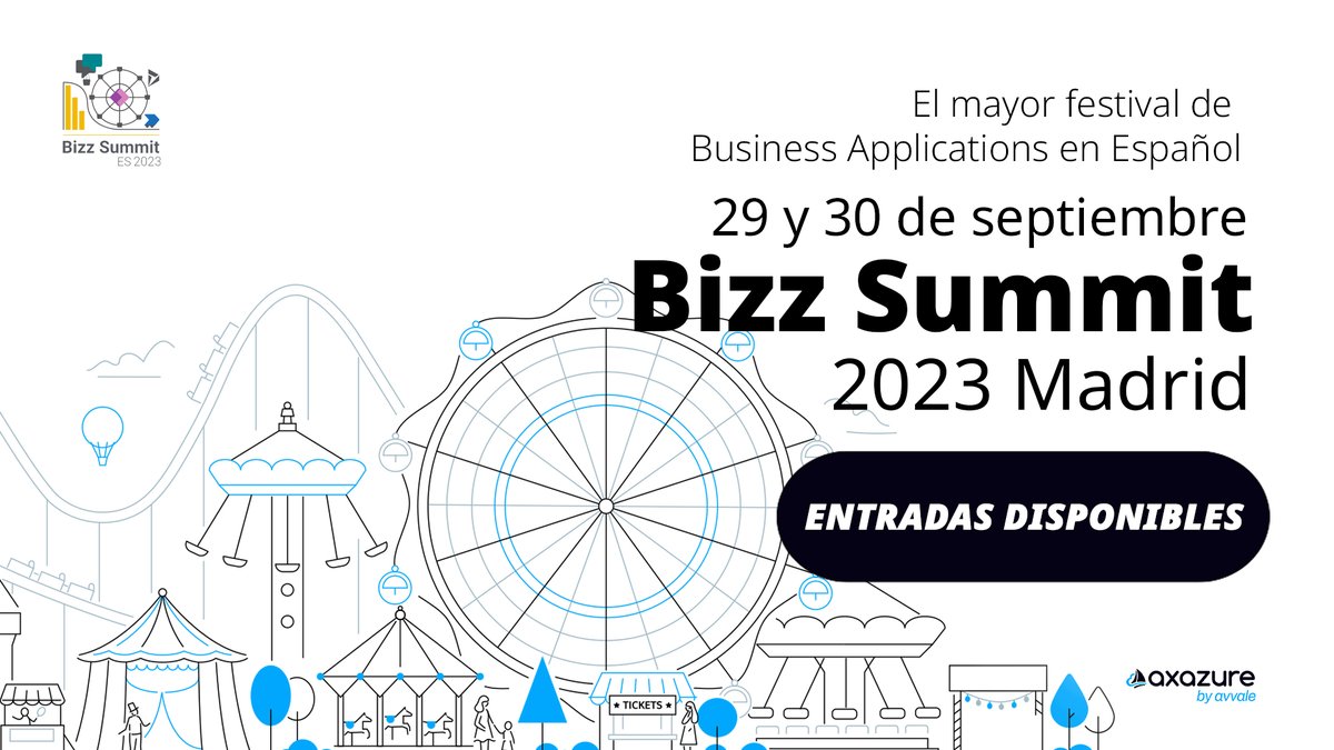 AXAZURE's tweet photo. Los mejores expertos en #Dynamics365 y #PowerPlatform, grandes ideas y mucha comunidad te están esperando en el 🌟 @bizzsummites🎡
Vámonos ➡
https://t.co/WFcWXTv0gp
#BizzSummit2023 #CRM #ERP #eventos #Consultoría https://t.co/tLFl6xI4XR