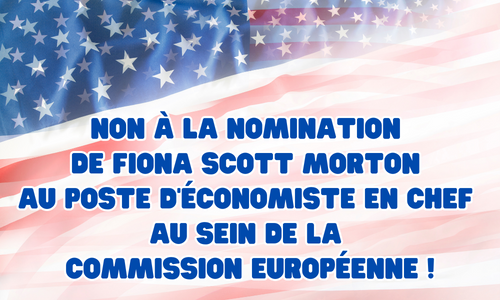faure_t's tweet image. Chers amis sensibles au sujet de la souveraineté numérique,  je lance aujourd'hui cette #pétition pour l'annulation de la nomination de Fiona Scott Morton en tant qu'Économiste en Chef en charge de la Concurrence au sein de la Commission Européenne. 

Aidez-moi à la relayer, nous…