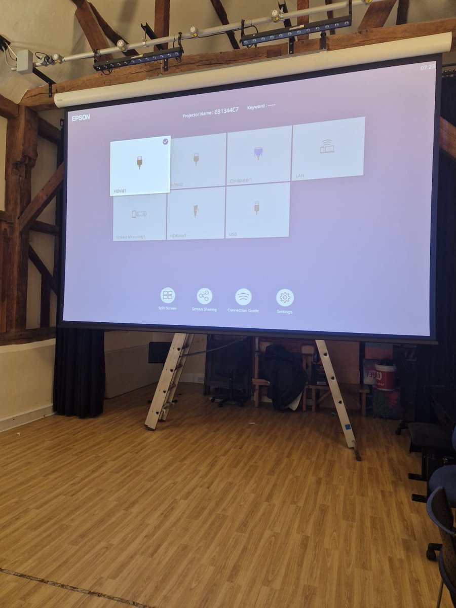 Warning: Engineer in Action! 

Our recent install in The Old Barn at The Beacon School, providing them a new Audio-Visual solution, including projector and screen. 

#beaconschool #audiovisual #install #projector #screen