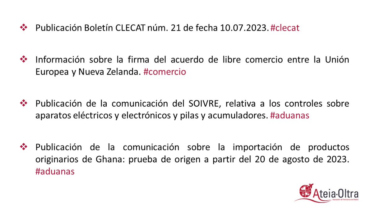 #ATEIAYCIRCULARES | Circulares destacadas, enviadas esta semana a nuestros asociados:
#soydeateiamadrid #circulares #asociados #ateia