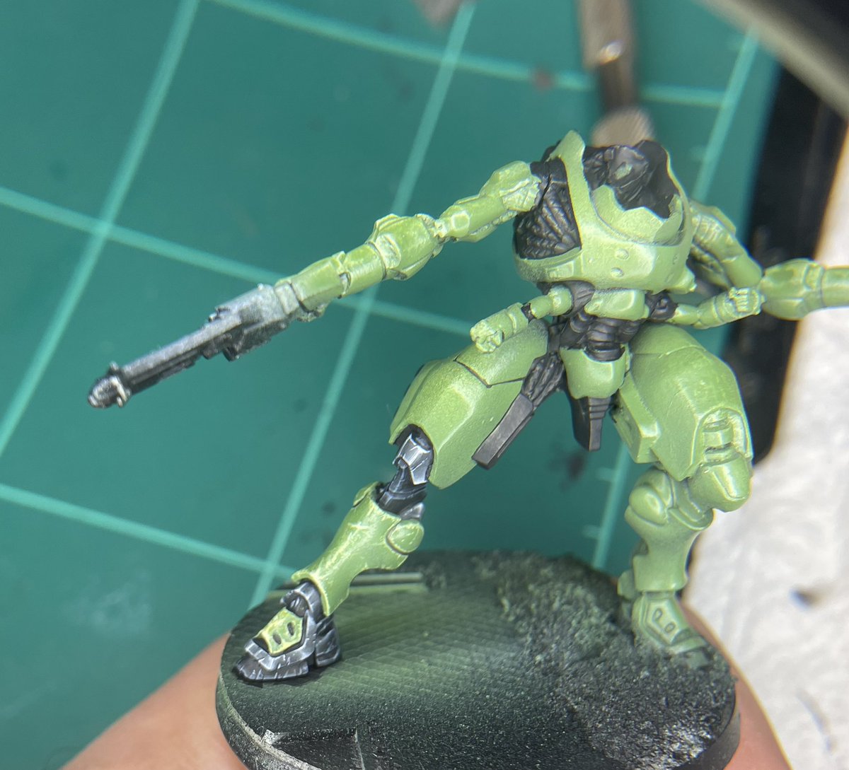 Tech_Type's tweet image. Started work on Scarface, from #infinitythegame. He’s been in the to-do pile for years as a pale olive green I liked eluded me, but I think I have it now.