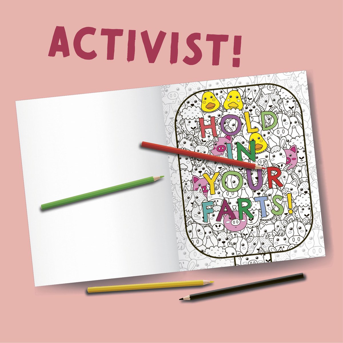 aMischiefMagpie's tweet photo. Protest: Colorful Revolution!
Over 50 hilarious designs to color in &amp; share your message.
Unleash your inner activist and add a splash of humor to the protest movement. Color for change!
@magpiePressUK
#magpiepress_UK
#protest
#protestsigns 
#clarebaggaleythebookmaker https://t.co/Hr82QxcmeC