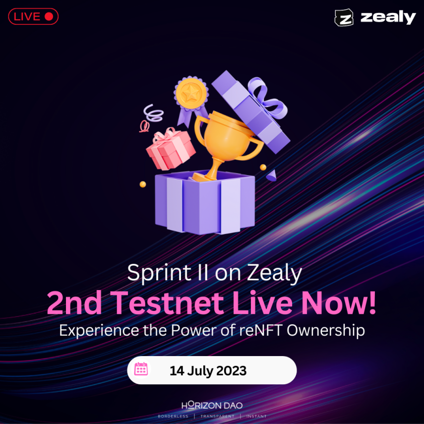 Join our 2nd Testnet Sprint and unlock the world of reNFT ownership!

Experience decentralized real estate finance, earn rewards, and level up your investment game.

Don't miss out on this opportunity! 🚀🏆

#HorizonDAO #RWA #reNFT #Zealy