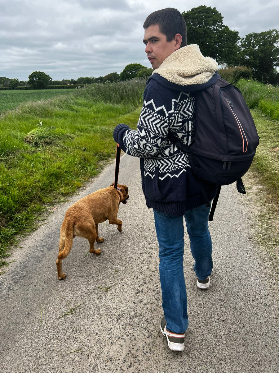 Cascade_Cohen's tweet image. Joe volunteered to walk some dogs. What a fantastic thing to do! 
#Dogwalking 
#exerciseforall