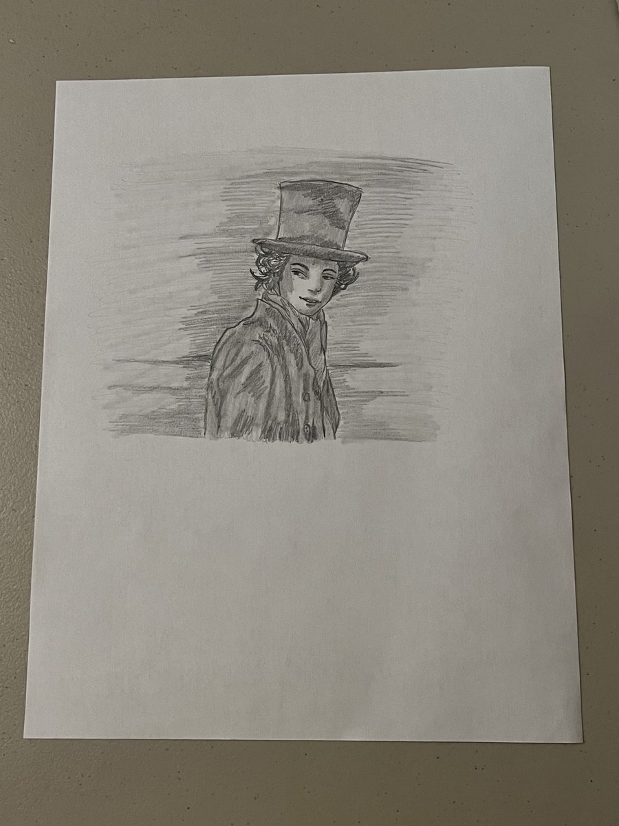 HannahGilley21's tweet photo. The trailer is now on YouTube🎩🍫💜
#wonka2023 #wonka #drawing
#roalddahlwillywonka #roalddahl 
#warnerbros #musical #fantasy 
#timotheechalamet #newindecember 
#comingindecember https://t.co/gGugTYrMIs