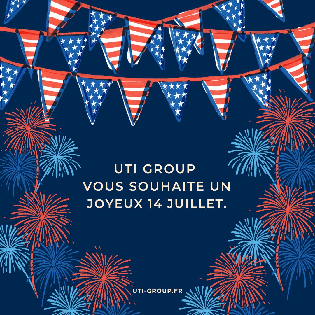 UTI GROUP. vous souhaite une belle Fête Nationale à vous tous et à vos proches.

Aujourd'hui 14 juillet, journée qui symbolise la liberté, soucieux d’égalité et recherche de fraternité.

🎇 ✨ 🎈 🎇 ✨ 🎈 🎇 ✨ 🎈 🎇 ✨ 🎈 🎇 ✨ 🎈 🎇 ✨ 🎈 🎇 ✨ 🎈