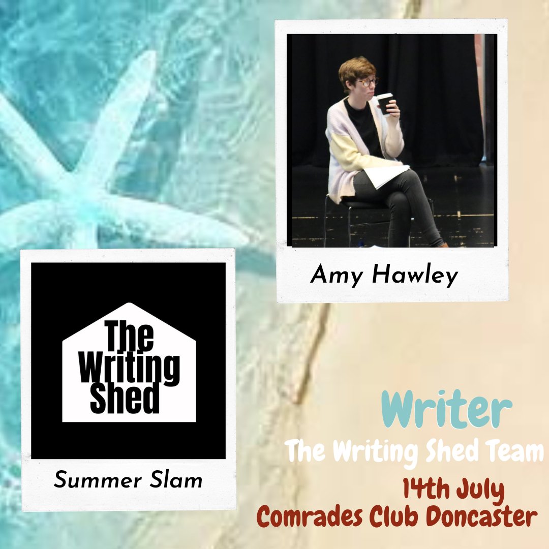 📣 ARTIST ANNOUNCEMENT: AMY HAWLEY 

<a href="/Amyrbh1/">Amyrbh_</a> is a comdey writer &amp; one-half of The Writing Shed Team. Her writing was once compared with Victoria Wood's, and Amy still considers it her greatest achievement. 

#writer
#performanceslam 
#Doncaster