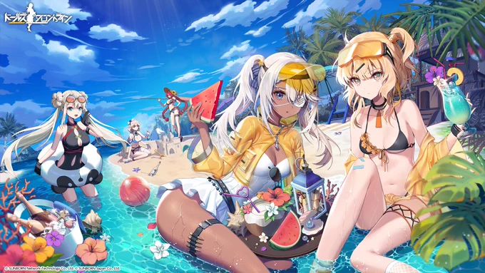メンテナンスを終了いたしました。 下記の新要素を実装します。  イベント:96時間+ スキンテーマ復刻:彼女と私の夏 他  ▼「7月15日(土) 0時」からの開催は以下になります。 スキンテーマ:足跡、波に消える  #ドルフロ #壁紙