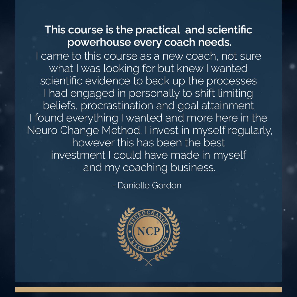 NeuroChangeInst's tweet photo. The Neuro Change Practitioner program is an essential and highly practical resource for any coach seeking to enhance their skills with a scientific approach. This program is the ultimate investment for your coaching business, providing you with the necessary tools to excel in your profession. 

With its emphasis on practical application and scientific principles, the Neuro Change Practitioner program equips coaches with a powerhouse of knowledge and techniques that will revolutionize their practice. Don't miss out on this incredible opportunity to elevate your coaching business to new heights.