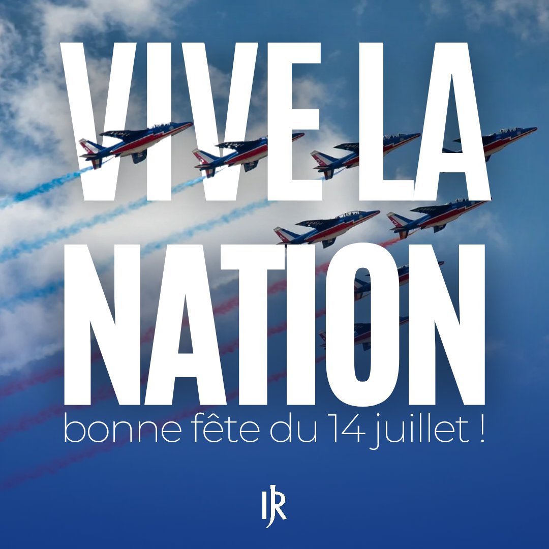 jeunesreps's tweet photo. VIVE LA NATION 🇫🇷

Bonne fête du 14 juillet ! 🎉 https://t.co/lszbRUlTFM