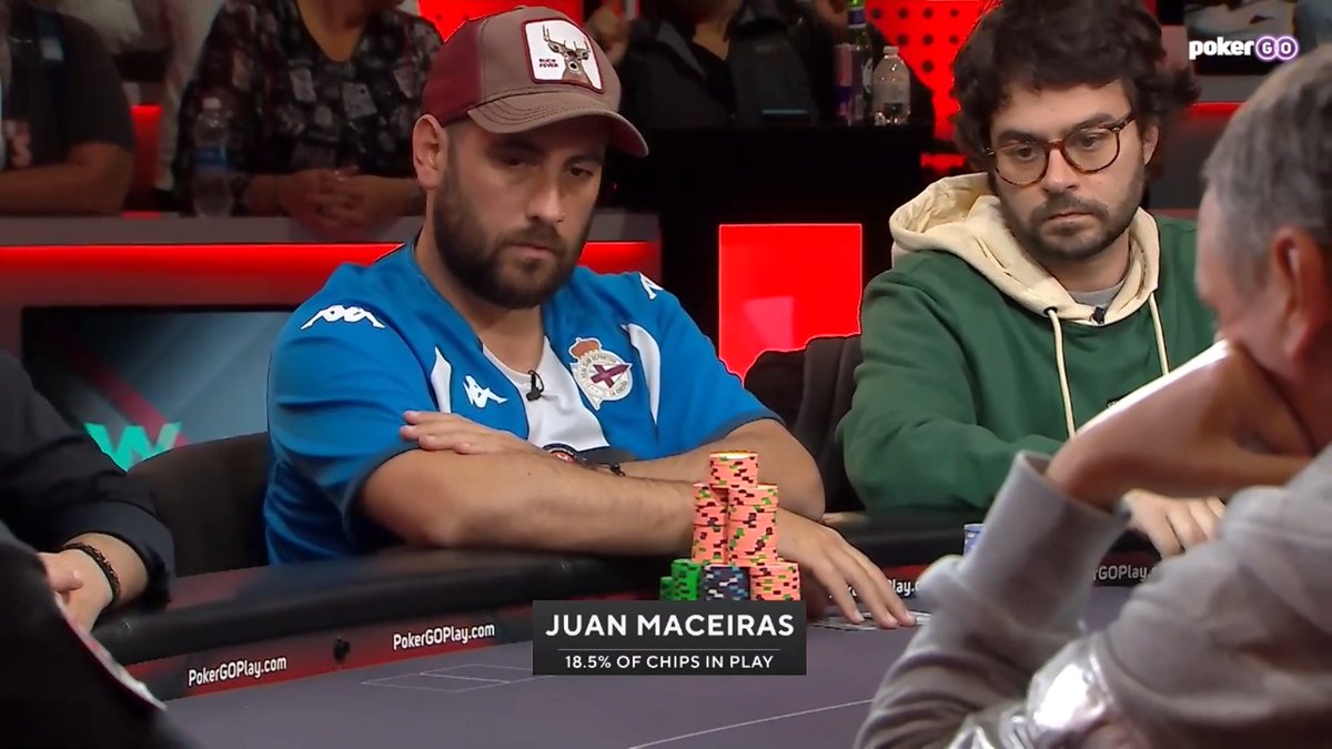 PokerGallego's tweet photo. Main Event del #Wsop23
El gran Maceiras tiene 111.5 Millones de fichas a falta de... Β‘16 jugadores! π₯³
GOGOGO πͺ
#Poker #WSOPMainEvent #wsop2023 @RCDeportivo #Depor #Se #Viene #Para #Casa #Fiesta https://t.co/xTDOVX0XcM