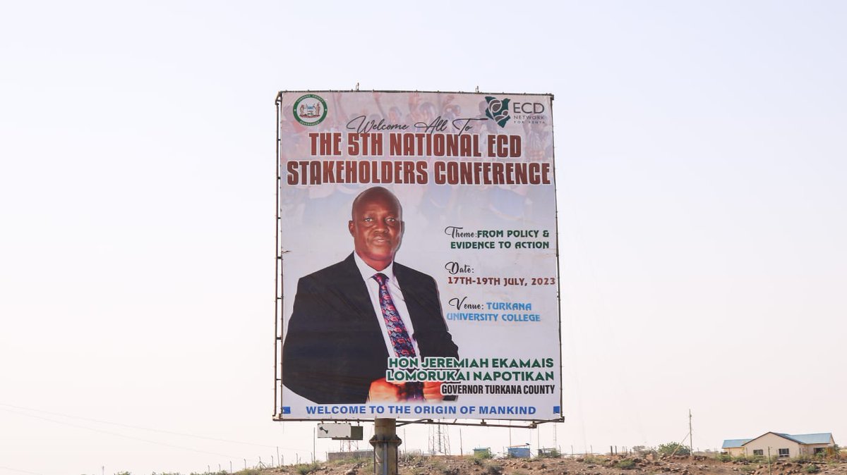 Turkana County Governor, Hon. Jeremiah Ekamais has officially invited you to his county. He echoes the support of his government to ECD #5thNationalECDStakeholdersConference #5thECDConf <a href="/TurkanaCountyKE/">County Government of Turkana</a>