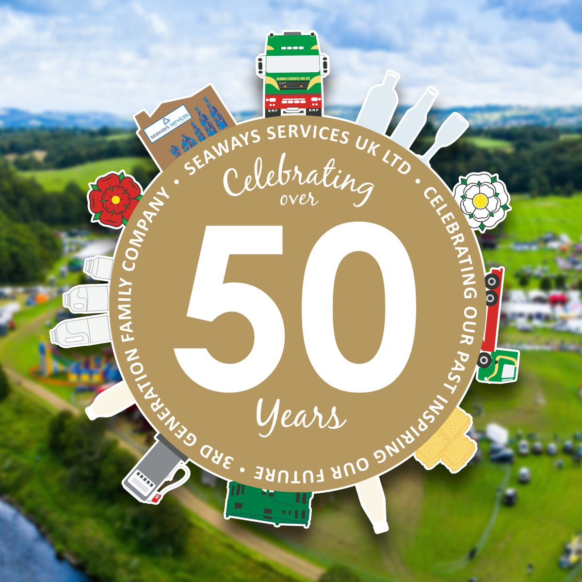 To celebrate 50 years of Seaway Services, we will be at this year’s #RoyalLancashireAgriculturalShow 🌹 

📅 21st - 23rd July 2023.  9.30am - 5.30pm
📍 Block P Plot 3, Salesbury Hall, #Ribchester
☕️ Light refreshments available!
Buy tickets here 👉  bit.ly/3O3t2hi