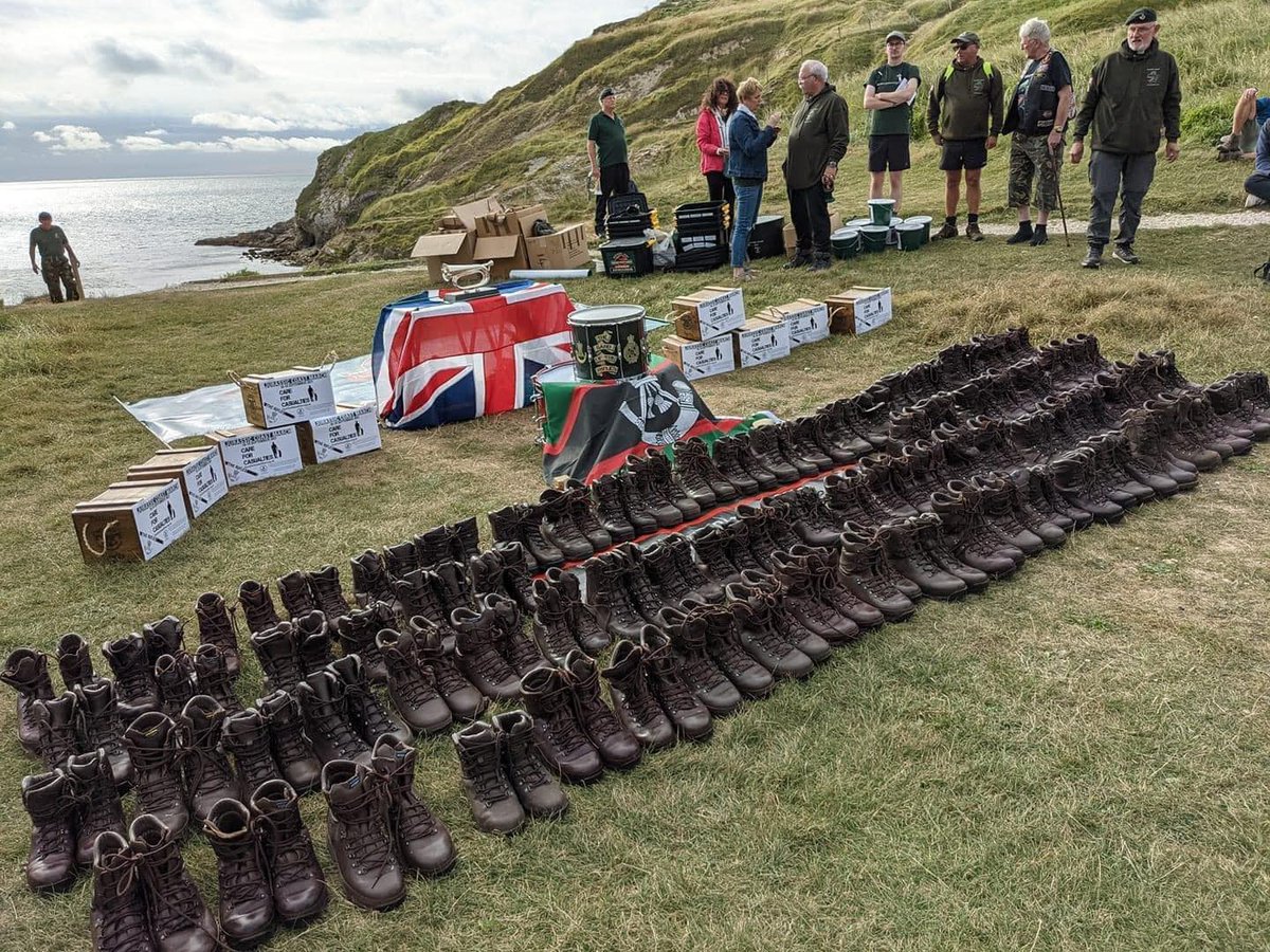 79 pairs of boots.
One pair for each soldier of The Rifles killed in Afghanistan and Iraq. 
We will remember them 🌺