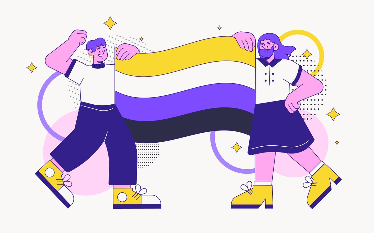 Today is International Non-Binary People's Day, to celebrate and raise awareness of those who do not identify with the gender binary. Our Transgender Equality and Transitioning at Work Guide proudly and explicitly includes non-binary identities: tinyurl.com/3vdm5nt3