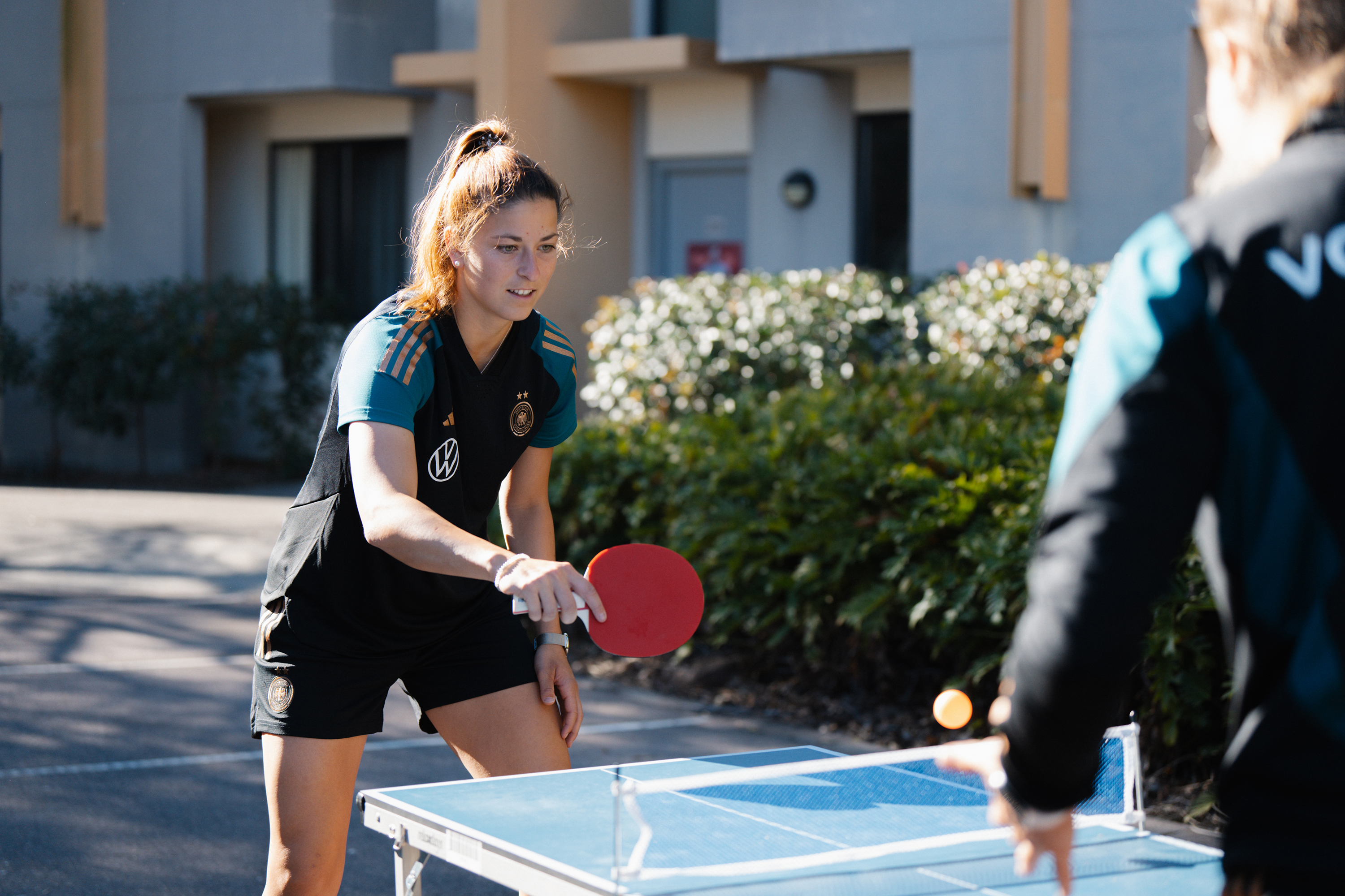 Chantal  Hagel beim Tischtennis
