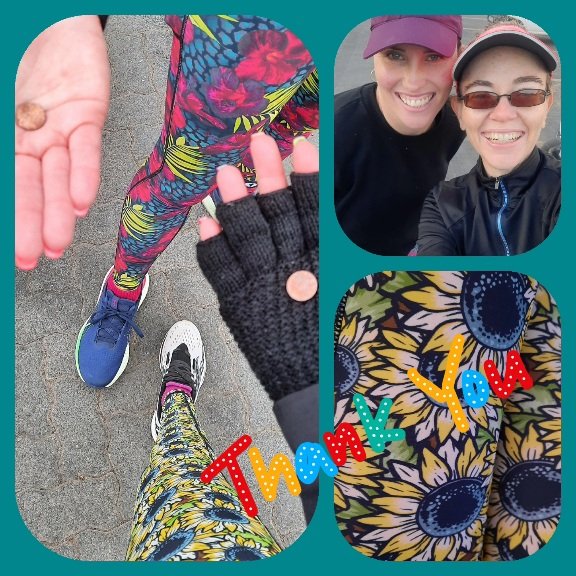 TrainerThee's tweet photo. 2day was a riot! 1st my #runbuddy @amylahner tells me I'm like a magpie - found 2 shiny coins @ start of our 10.5km #run, then she points out my attention span's that of a guppy! It was freezing 🥶 out there &amp; just got colder! Short strides bcos we had 2keep limbs close! 🤣 🏃🏻‍♀️ 🏃🏻‍♀️ https://t.co/oEqQU1qhrS