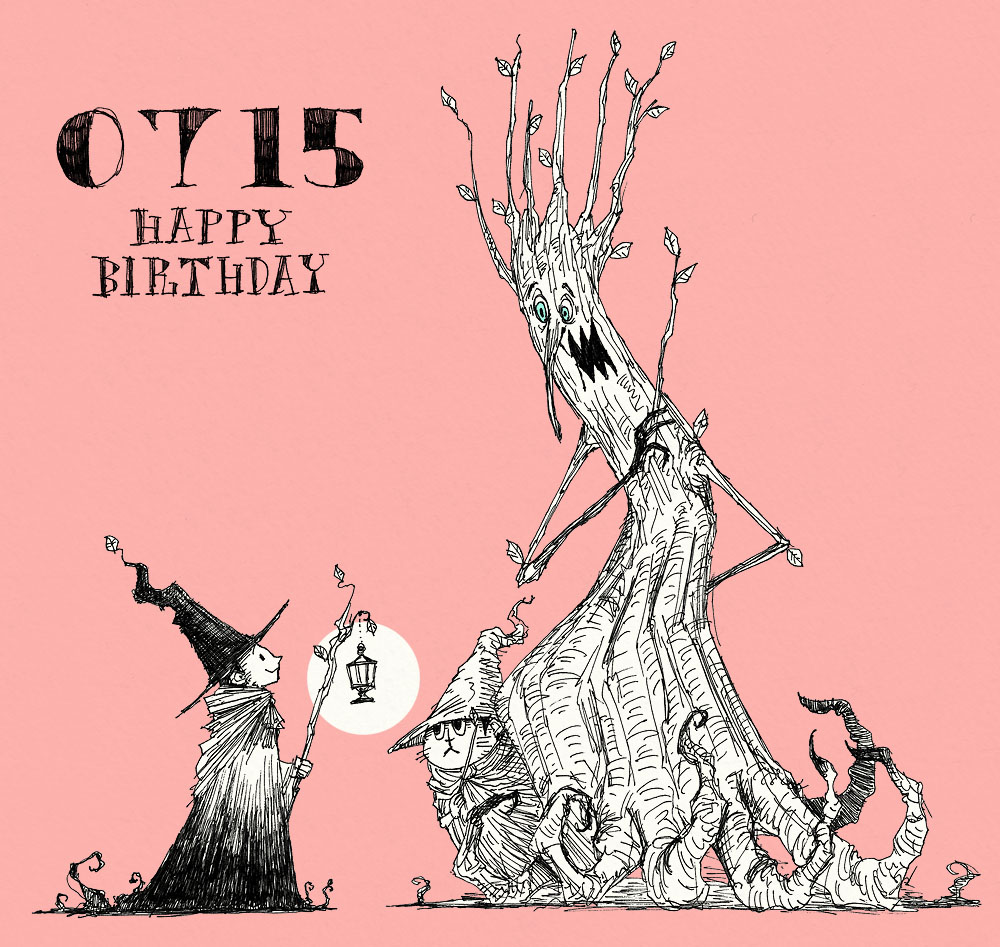 「毎日誰かの誕生日! 7月15日生まれの方、お誕生日おめでとうございます。 7/1」|大志のイラスト