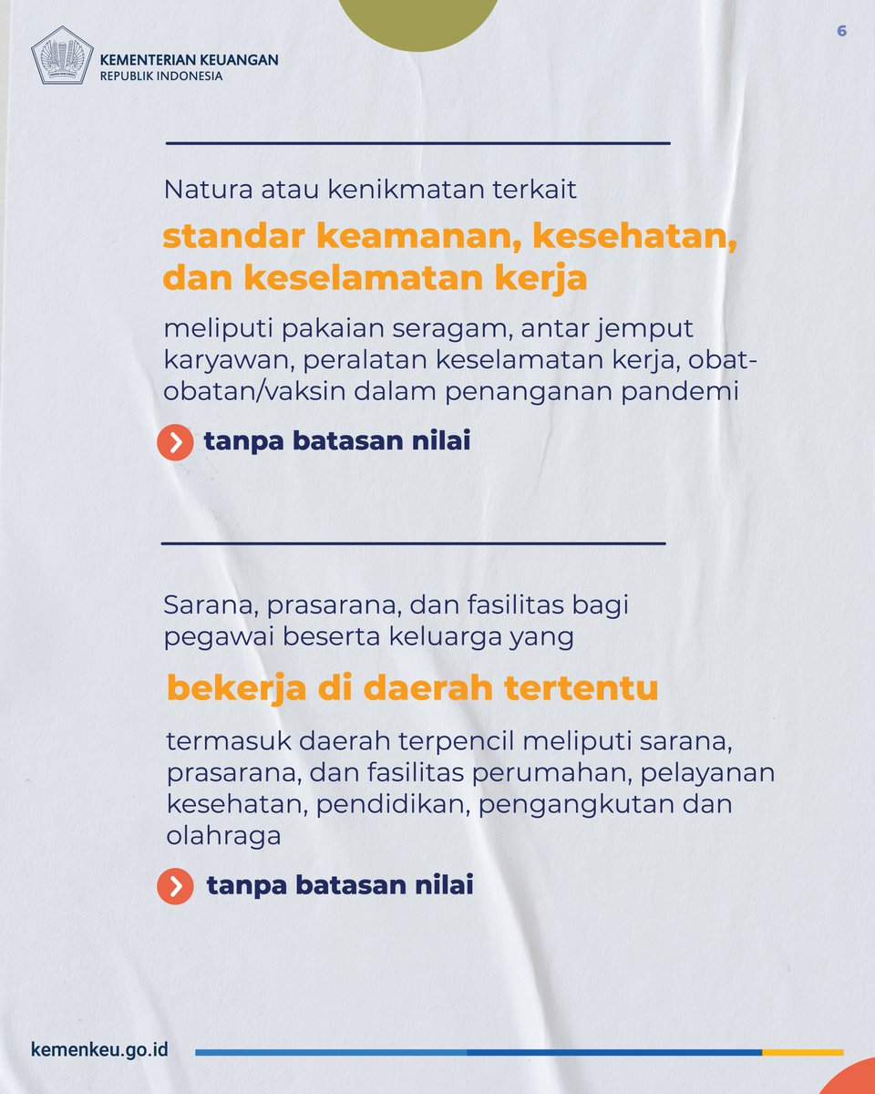 carloscmayer's tweet photo. Pajak  natura mulai berlaku 1 Juli 2023. Bukan untuk semua fasilitas, tapi ada  batasan nilai yang dikecualikan dari objek PPh dengan memperhatikan  nilai kepantasan yang diterima karyawan. https://t.co/NM1BW5d8aU