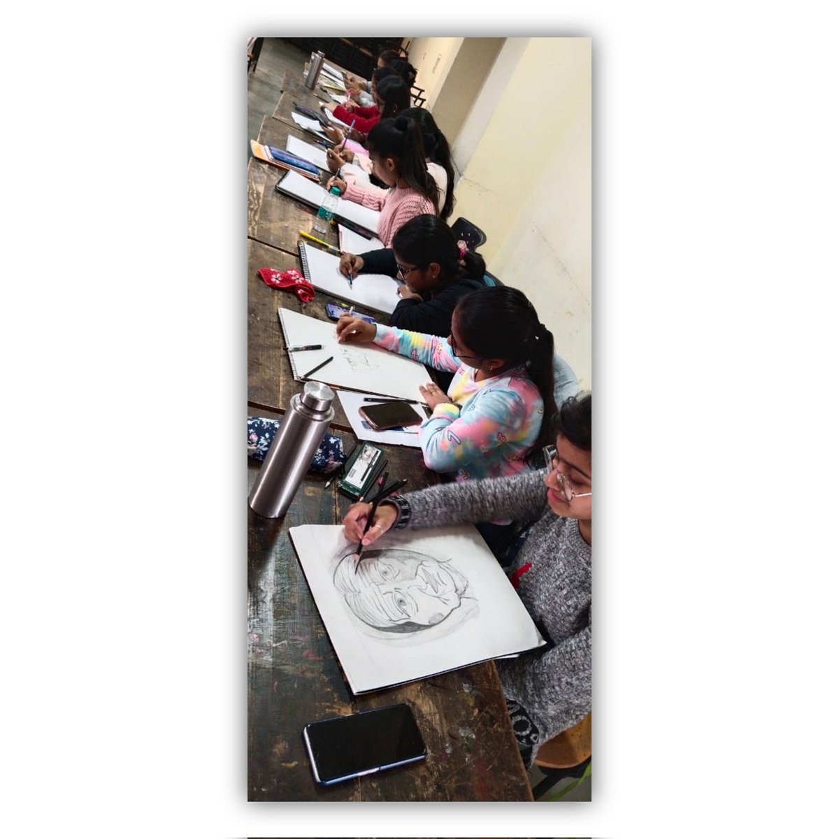 Classroom Fun and Learning at Satyam Fashion Institute, Noida. 
. 
. 
#learning #Classroom #Fashionstudents #Bdes #Fashion #Funactivities #sketching #Design 
. 
. 
. 
#fashiondesign #textiledesign #lifestyleandaccessories #fashioncommunication #satyamfashioninstitute #satyamnoida