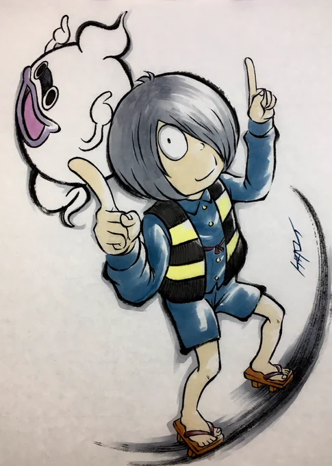 いろんな鬼太郎過去絵寄せ集め  ゲゲゲの鬼太郎 千年呪い歌 墓場鬼太郎 妖怪ウォッチ鬼太郎 ゲゲゲの鬼太郎  #ゲゲゲの鬼太郎