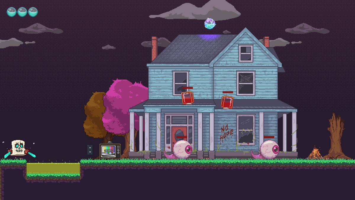 chainsawpolterg's tweet photo. Here's a current screenshot of the game. Currently I'm working on some grass texture. Possibly I'll make it move as you move through it!#chainsawpoltergeist #pixelart #pixel #art #digitalart #gamedev #indiedev #artists #videogames #artwork #indiegame #retro #game #gaming #gameart https://t.co/2bbFrOYHQJ