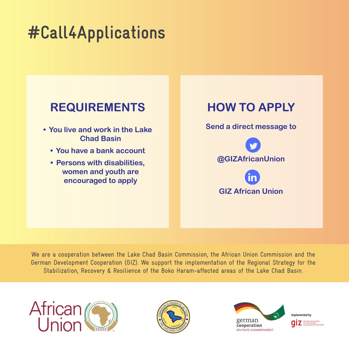 🎬Ready, set, animate!
Are you an #animator who cares about #mentalhealth?

Then participate in our #CallforApplications for developing an animated video on #MHPSS!
DM us with your email address to get further information. #animation #LakeChadBasin