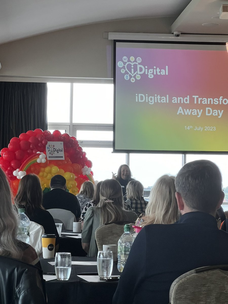 idigitalnhs's tweet photo. Warm welcome and introduction from @katewarriner - starting with a look back at what has been achieved since our last away day!🤩
Kate pulled out some highlights with big project go lives, awards recognitions, accreditations &amp; charity fundraising that iDigital has done👏🦸🥳 https://t.co/KX3mDwlWWw