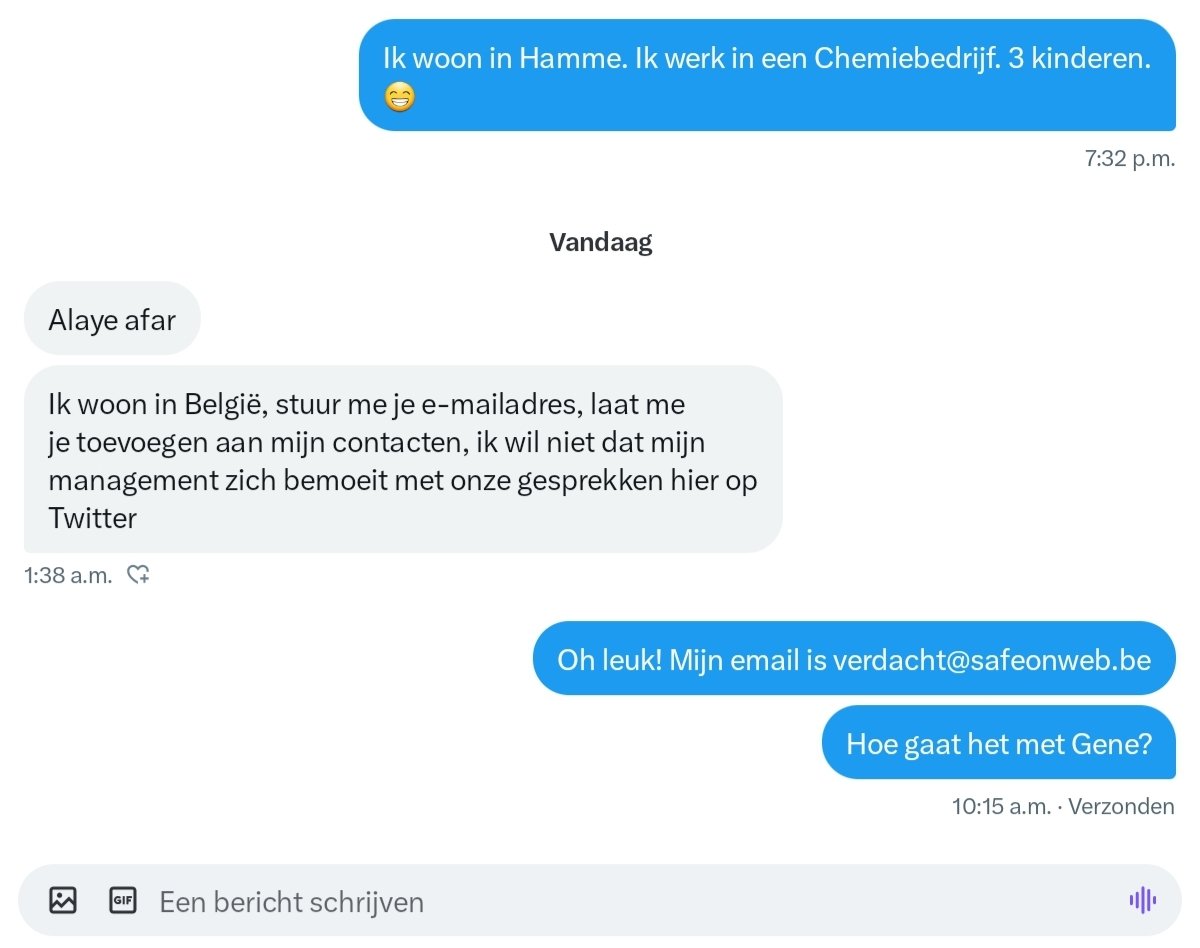 JurgenDepoortr's tweet image. Twitter is toch een fantastisch medium!
Je kan hier zelfs DMen met BVs. 🥰
