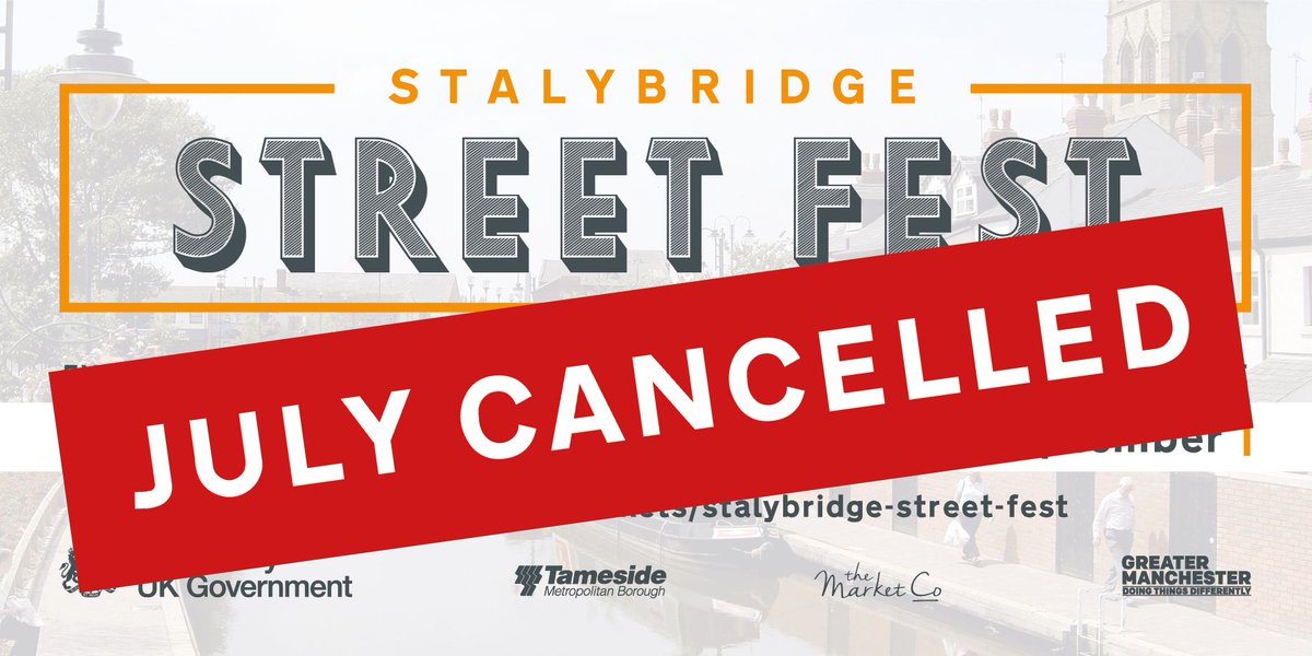 We're sorry to say that tonight’s Stalybridge Street Fest has been cancelled by the event organisers, The Market Co, due to the adverse weather forecast 🌧️ 

But we are due to be back and better than ever next month on Friday 11 August! 🥂🍕