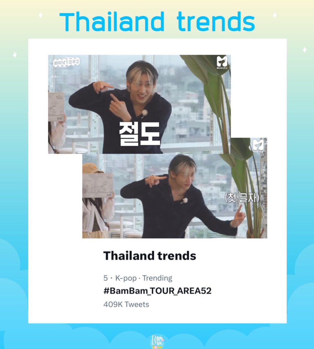 BamBamBooster's tweet photo. 230714 | 5:26 PM ICT
Thailand trends
7 • BAMBAM IN MOBIDIC
#WhyNotCrewSS2 #WhyNotCrew
#와이낫크루2 #와이낫크루
#BamBam #뱀뱀 @BamBam1A https://t.co/SwgKsMcibb