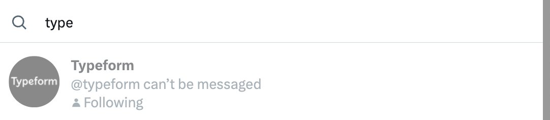 ClareJHarrison's tweet photo. @typeform @typeform can't be messaged. Can you give me an email address that isn't a generic support one. https://t.co/Svdh58KdYI