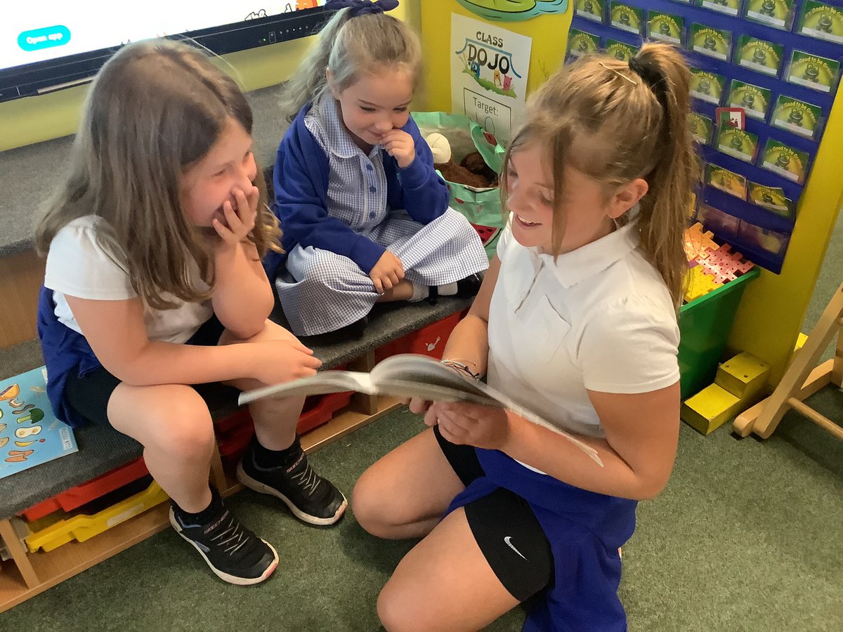 LlanFach2029's tweet photo. Year 3 and Reception ‘Reading Buddies’. Look how engaged they are! Well done to you all and Thank You, Year 3 😀📕 https://t.co/X1f7Cbeg5f