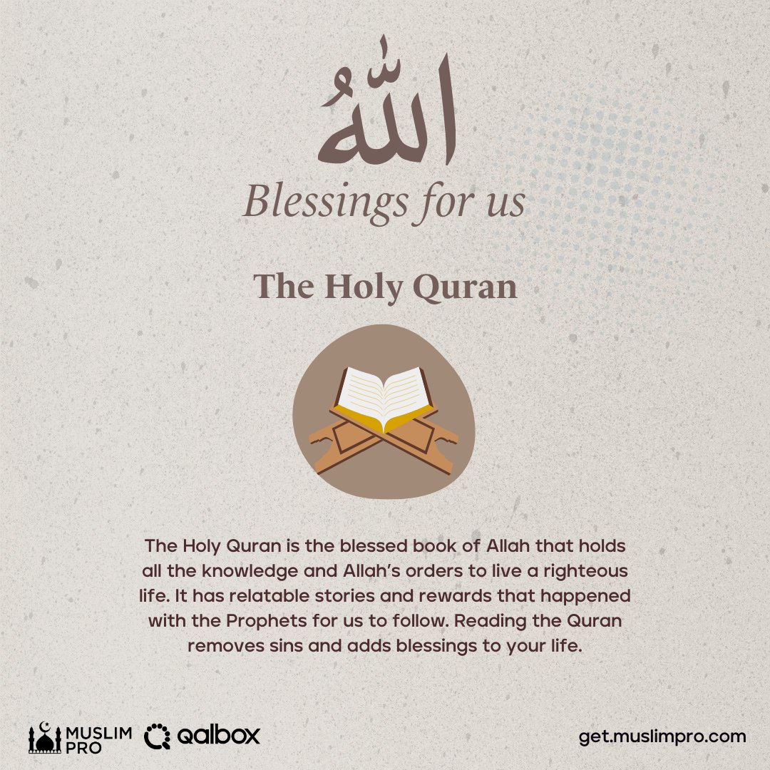 MuslimPro's tweet photo. One of the most profound and enlightening aspects of Islam is the recognition and appreciation of Allah's blessings. We believe that every single blessing in our lives comes from our Creator, where we experience these gifts.
#muslimpro #qalbox #Allahsblessings #blessingfromAllah https://t.co/ebnotZ8beW