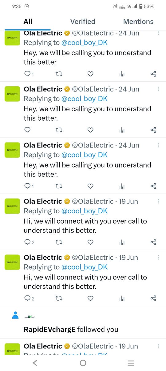 cool_boy_DK's tweet photo. Srif aise hi reply ata he magar koi solution nahi dete hen,koi v help nai kar rahe hen...

#Shameon @OlaElectric https://t.co/PUzpHcY1IM
