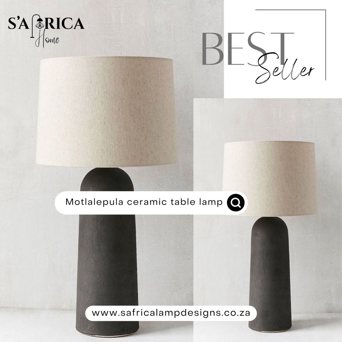 Safricalamps's tweet photo. Our Motlalepula Ceramic table lamp is lighting up homes and stealing hearts as our BEST SELLER on our online store.

With its exquisite craftsmanship and stunning design, it has captured the hearts of our beloved customers and transformed their homes into cozy, elegant havens. 🖤 https://t.co/gDV5NBxvks