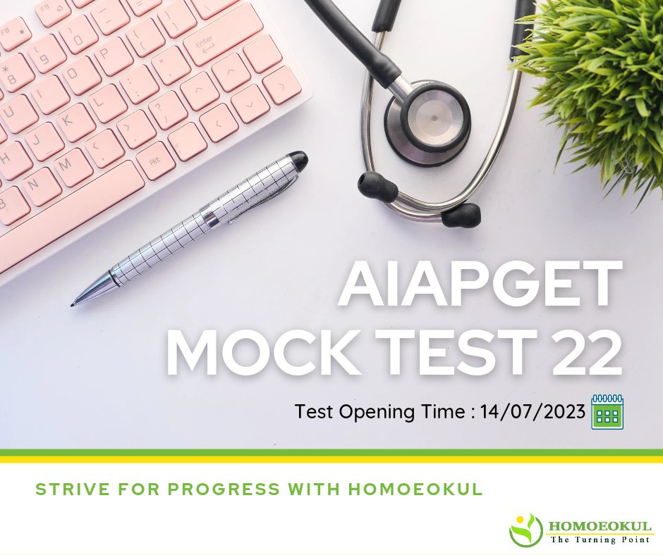 homoeokul's tweet image. A whole syllabus test for you..!!
14.07.23

#aiapget #application #exampreparation #examtime