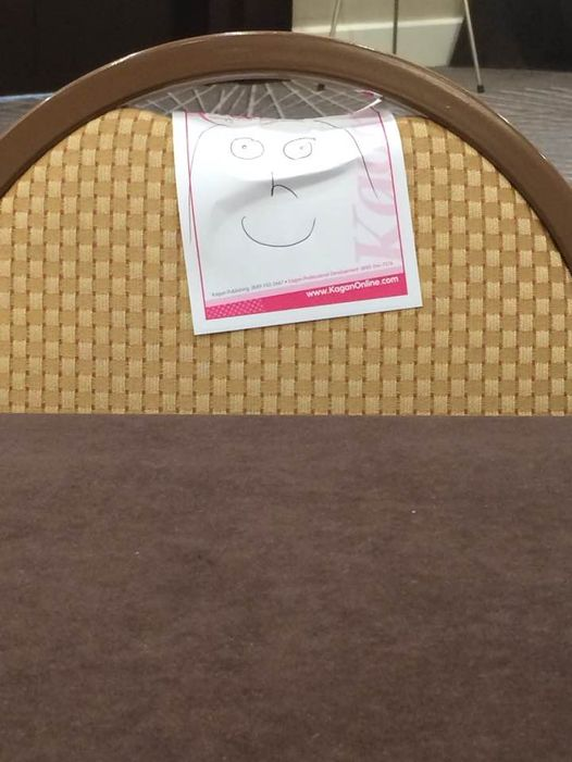 This was a photo from the <a href="/KaganOnline/">Kagan Publishing & Professional Development</a> Summer Academy in #Orlando back in 2017.  We were doing a "One Stray" activity and our partner forgot to come back (our guess is restroom break).  So, we had a "stand in" on the ready.  #Kagan #CooperativeLearning #StudentEngagement