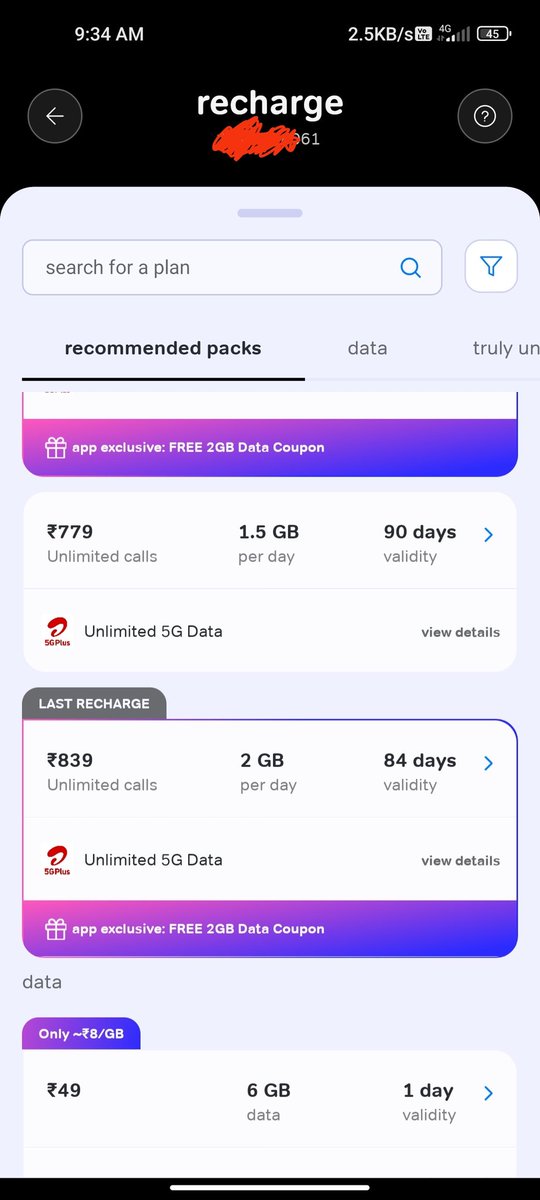kg880210's tweet photo. Dear @airtelindia  why this discrimination in providing plans? Is this the way #airtelthanks to the 11years of loyal customers? Please let me know. @reliancejio https://t.co/1KAP3O6MCW