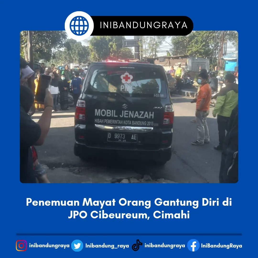 Inibandung_raya's tweet photo. Izin melaporkan
Jumat, 14 Juli 2023

Telah diterima informasi terkait warga B*unuh diri di jembatan penyebrangan jl. Nasional III petak Cibereum SMA 13 Bandung, https://t.co/wJRjYbVh48