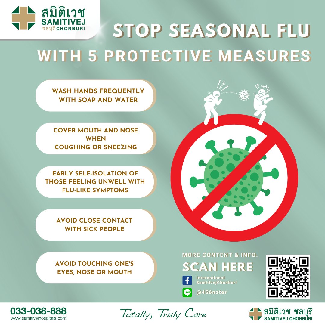 Samitivej Chonburi International on Twitter "Stop seasonal flu with 5