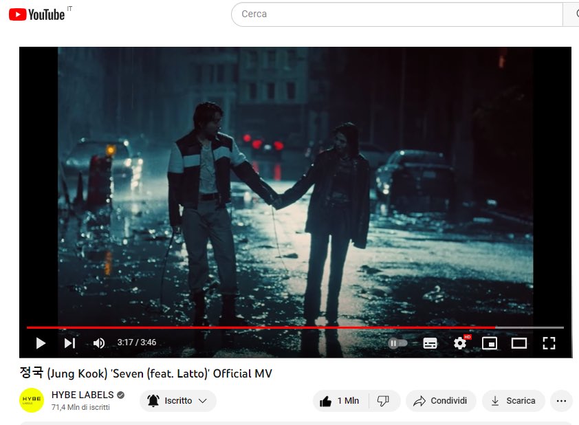 🚨O MV Oficial de ‘Seven (feat. Latto)’, de Jungkook, tornou-se o MV de um solista do K-Pop mais rápido a alcançar 1 milhão de curtidas no YouTube, em 29 MINUTOS 🔥

SEVEN BY JUNGKOOK IS HERE
SEVEN OUT NOW
#SEVENbyJUNGKOOK 
#JungKook_Seven