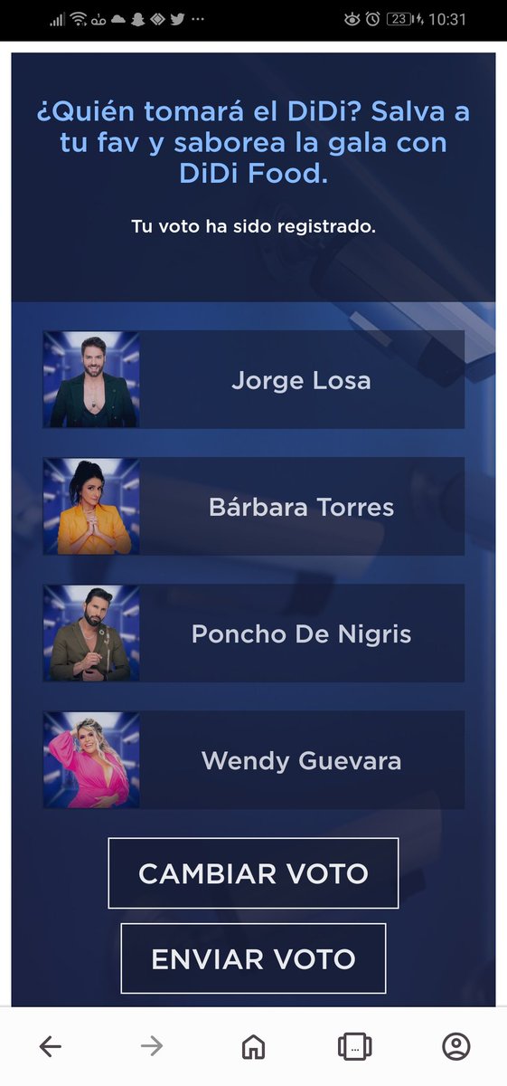 BmLizzie's tweet photo. Alguien sabe por qué no se puede votar?

A las 8:30 pude votar normal, después intenté votar desde la computadora y otro celular, está pantalla es de un cel donde no me ha dejado votar, sale el mismo msj en todos lados

#LaCasaDeLosFamososMx
#WendyGuevara 
#TeamInfierno https://t.co/PwYS9De0pQ