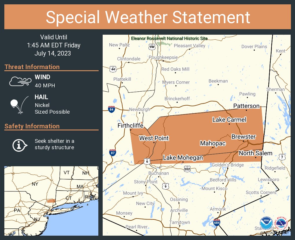 NWS New York NY on Twitter "A special weather statement has been