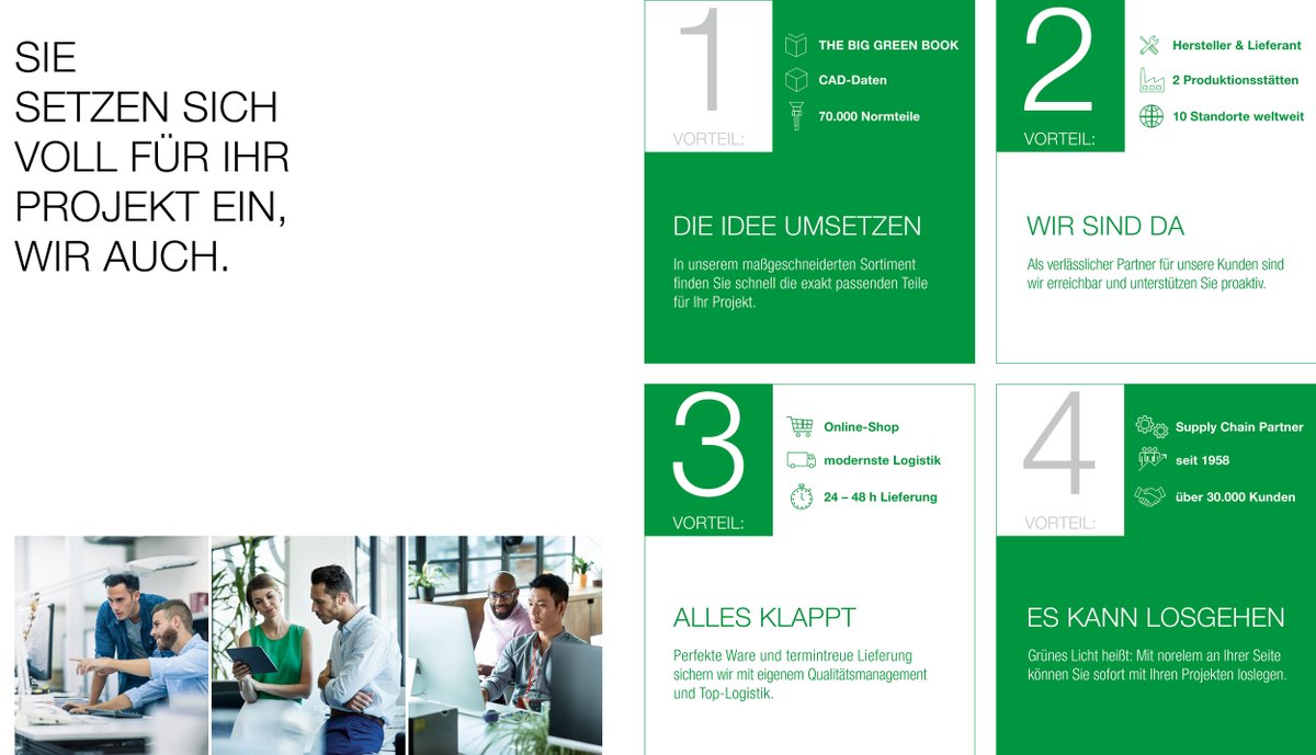 🟢⚪⚫ KONSTRUKTIVE PARTNERSCHAFT UND TEAMWORK ÜBER ALLE KANÄLE ⚫⚪🟢

#norelem #vorteilnormteil #teamwork #maschinenbau #anlagenbau #grüneslicht