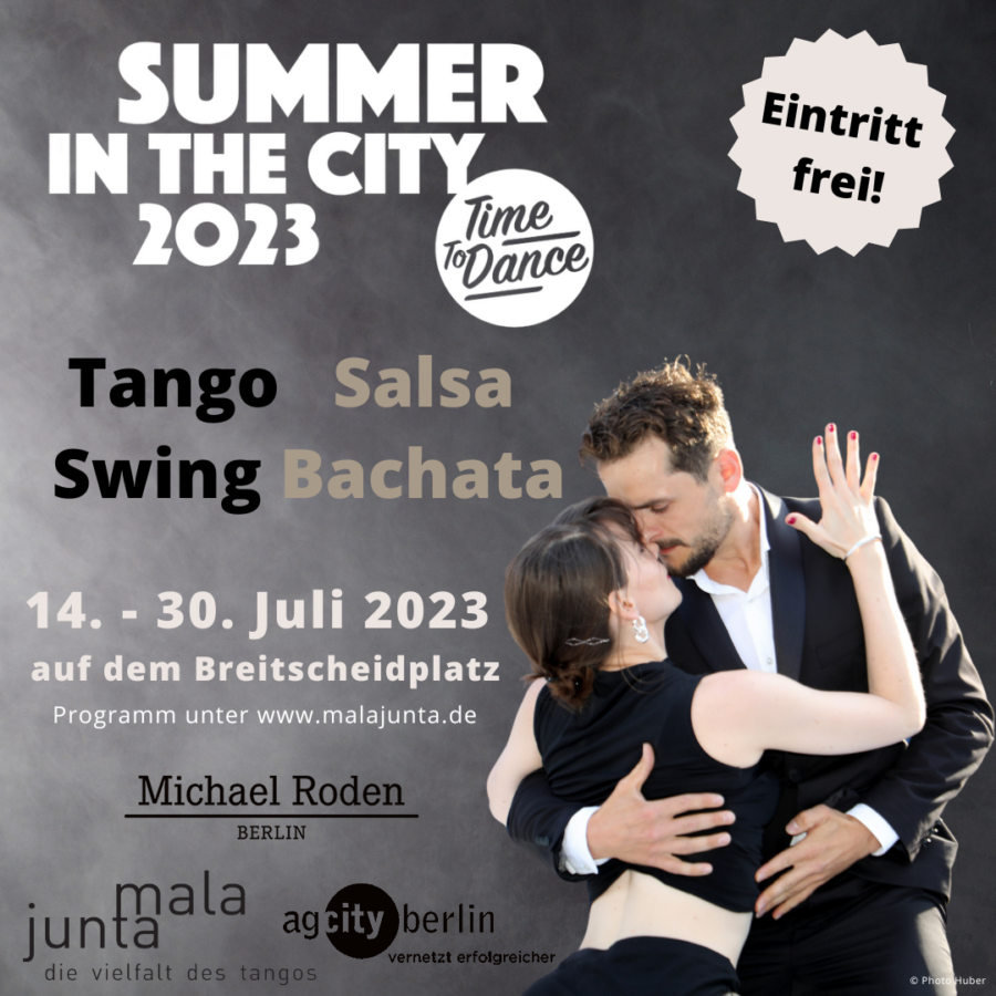 Das #Straßenfest "Summer in the City - Time to Dance" bietet vom 14. - 30.07.  abendliche Tango-, Swing-, Salsa- und Bachata-Runden. Mit einem Kursangebot für Anfänger und Fortgeschritte. #Berlin #Charlottenburg

berliner-freizeit-tipps.de/veranstaltung/…